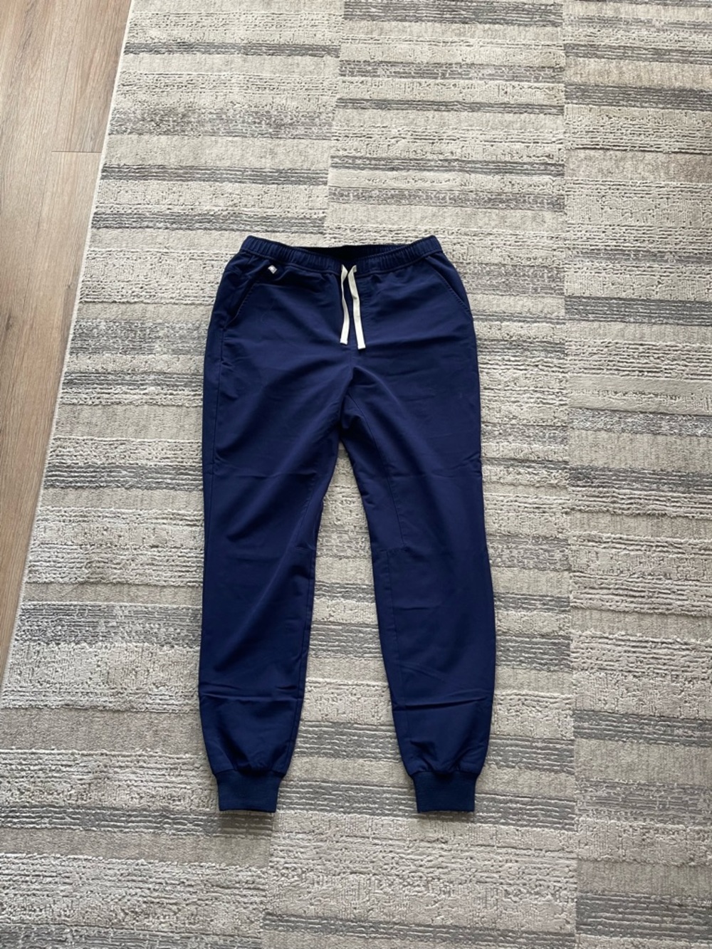 Figs Men's Navy Jogger Pants with White Drawstring